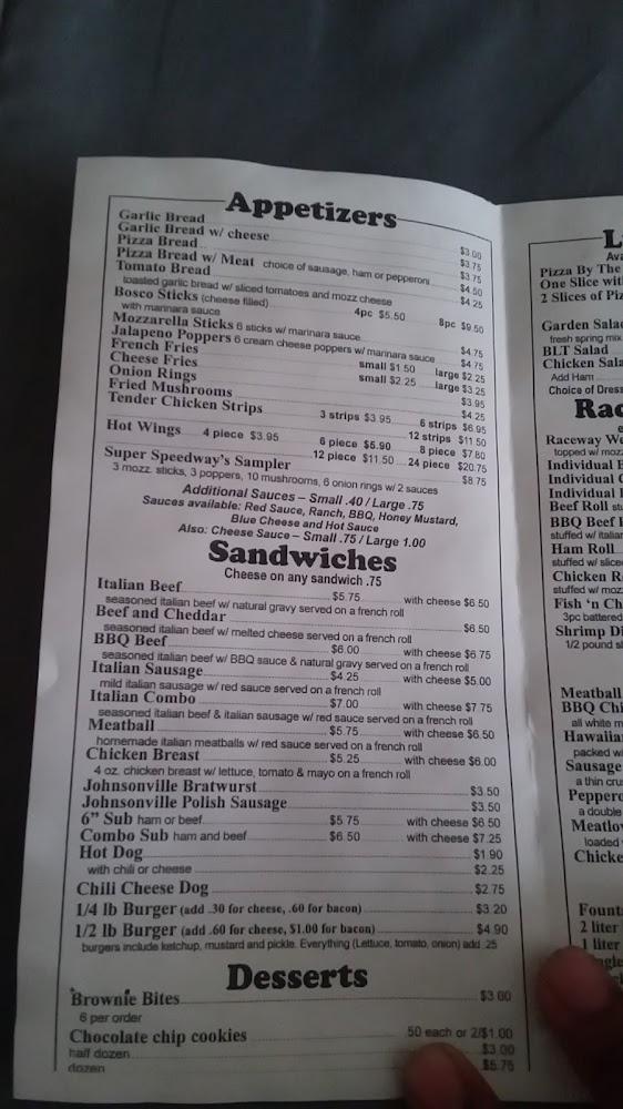 Raceway Pizza & More Menu image 4